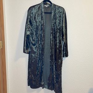 Green Velvet Kimono